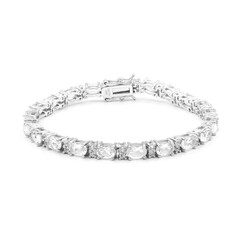 Weißer Topas-Silberarmband
