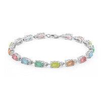 Pastell-Quarz-Silberarmband