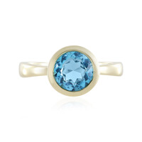 Schweizblauer Topas-Goldring (de Melo)