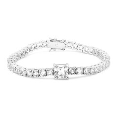 Weißer Topas-Silberarmband