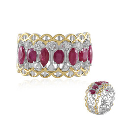 Burmesischer Rubin-Silberring (Gems en Vogue)