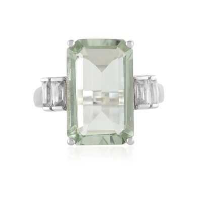 Grüner Amethyst-Silberring