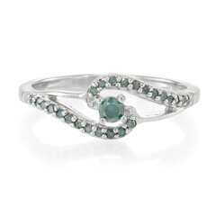 Fancy-Diamant-Silberring