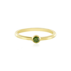 Grüner SI2 Brillant-Silberring