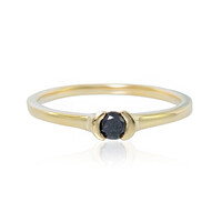 Schwarzer Diamant-Goldring