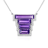 Sibirischer Amethyst-Silbercollier