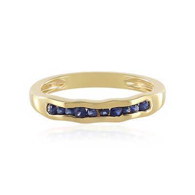 Blauer Saphir-Silberring