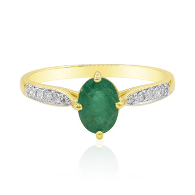 Sambia-Smaragd-Goldring (Adela Gold)