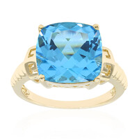 Schweizblauer Topas-Goldring