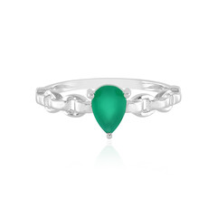 Grüner Onyx-Silberring