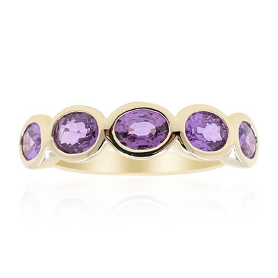 Purpurfarbener Ceylon-Saphir-Goldring