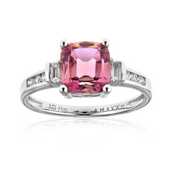 Pinkfarbener Diaspor-Goldring (AMAYANI)