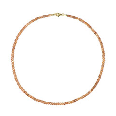 Cognac-Zirkon-Silberhalskette (Riya)