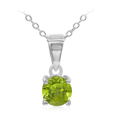 Burmesischer Peridot-Silberhalskette