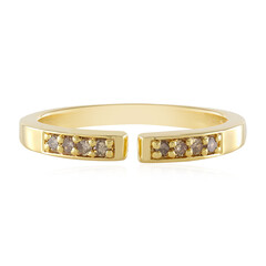 I3 Champagner-Diamant-Silberring