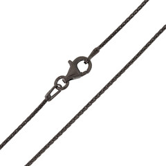 Silber-Zopfkette - 5,1 g - 70 cm - rutheniert