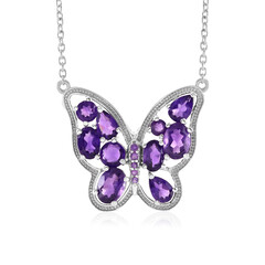 Sambia-Amethyst-Silbercollier