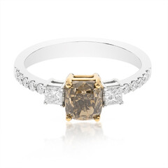 SI2 Schokoladen-Diamant-Goldring (CIRARI)