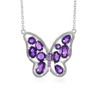 Sambia-Amethyst-Silbercollier