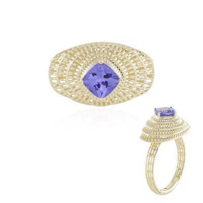 AAA-Tansanit-Goldring (Ornaments by de Melo)