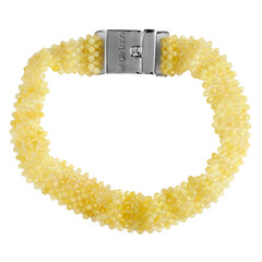 Gelber Opal-Silberarmband