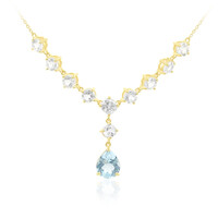 Himmelblauer Topas-Silbercollier