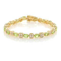 Peridot-Silberarmband