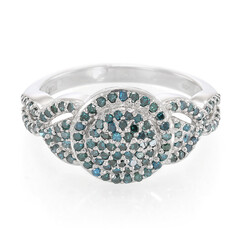 Fancy-Diamant-Silberring