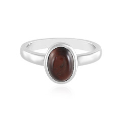 Rotes Tigerauge-Silberring
