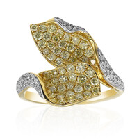 Gelber SI2 Brillant-Goldring (CIRARI)