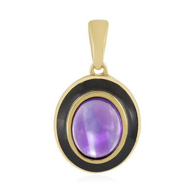 Sambia-Amethyst-Silberanhänger