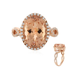 Pfirsich-Morganit-Goldring