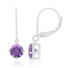 Bolivianischer Amethyst-Silberohrringe