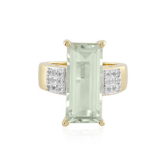 Grüner Amethyst-Silberring