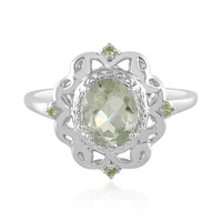 Grüner Amethyst-Silberring