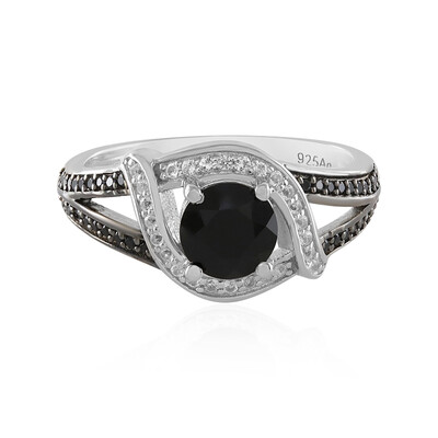 Schwarzer Onyx-Silberring