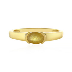 Gelber Madagaskar-Saphir-Silberring