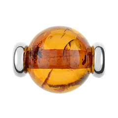Baltischer Cognac-Bernstein-Silberanhänger