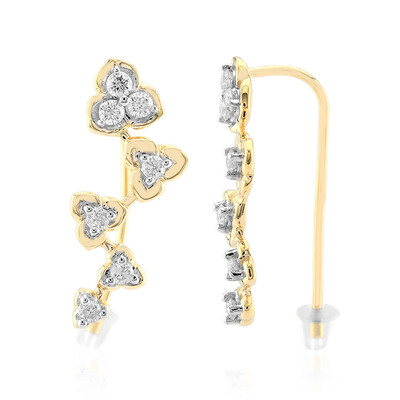 SI1 (G) Brillant-Goldohrringe (Annette)