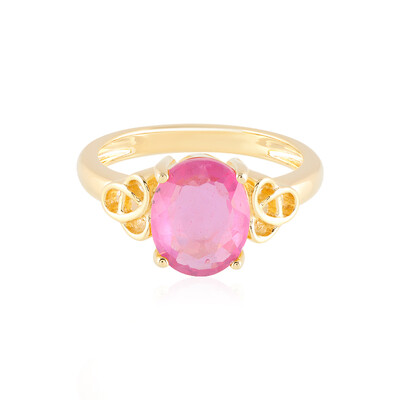 Pinkfarbener Madagaskar-Saphir-Silberring