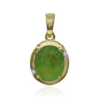 Brasilianischer Grüner Opal-Goldanhänger (Tenner Diniz)