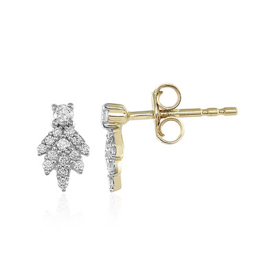Lupenreiner (F) Brillant-Goldohrringe (LUCENT DIAMONDS)