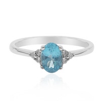 Blauer Apatit-Goldring