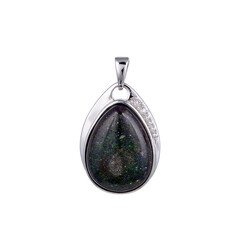 Honduras-Opal-Silberanhänger