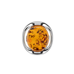 Baltischer Cognac-Bernstein-Silberanhänger