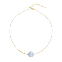 Blauer Band-Achat-Collier