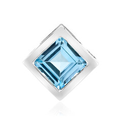 Himmelblauer Topas-Silberanhänger