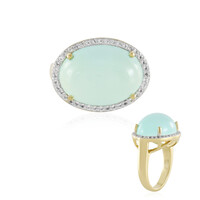 Aqua-Chalzedon-Silberring