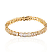 Weißer Topas-Silberarmband