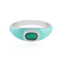 Grüner Onyx-Silberring